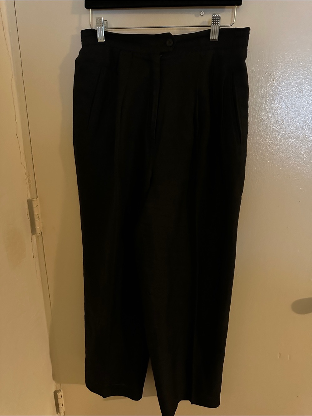VTG EXIT SHOPS Pleated Trousers Single Button  Ramie 12
